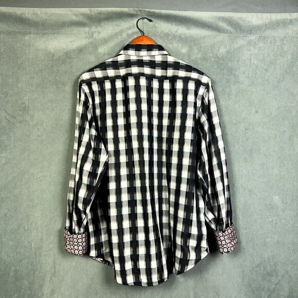 Robert Graham Shirt Men Medium Multicolor Plaid Miss Rumba Classic Fit Flip Cuff - Picture 7 of 11